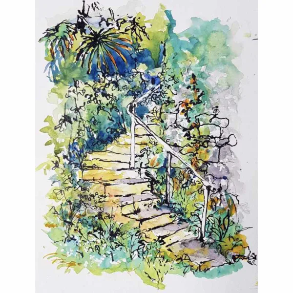 L'escalier dans le jardin de Tanja